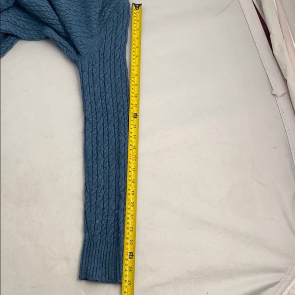 Express Design Studio Y2K cashmere blend teal sweater - Picture 10 of 11